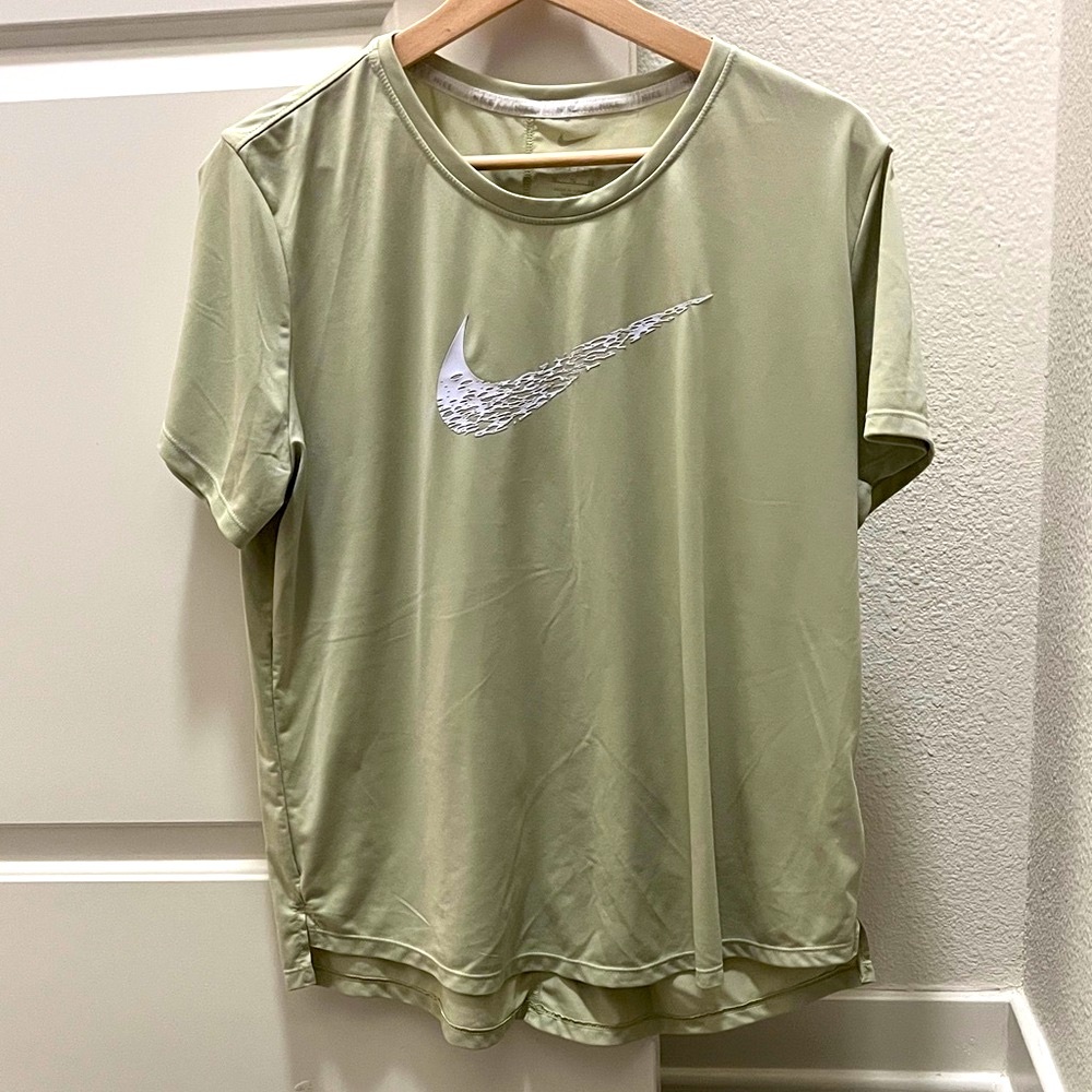 Nike Light Green Tee with White Swoosh